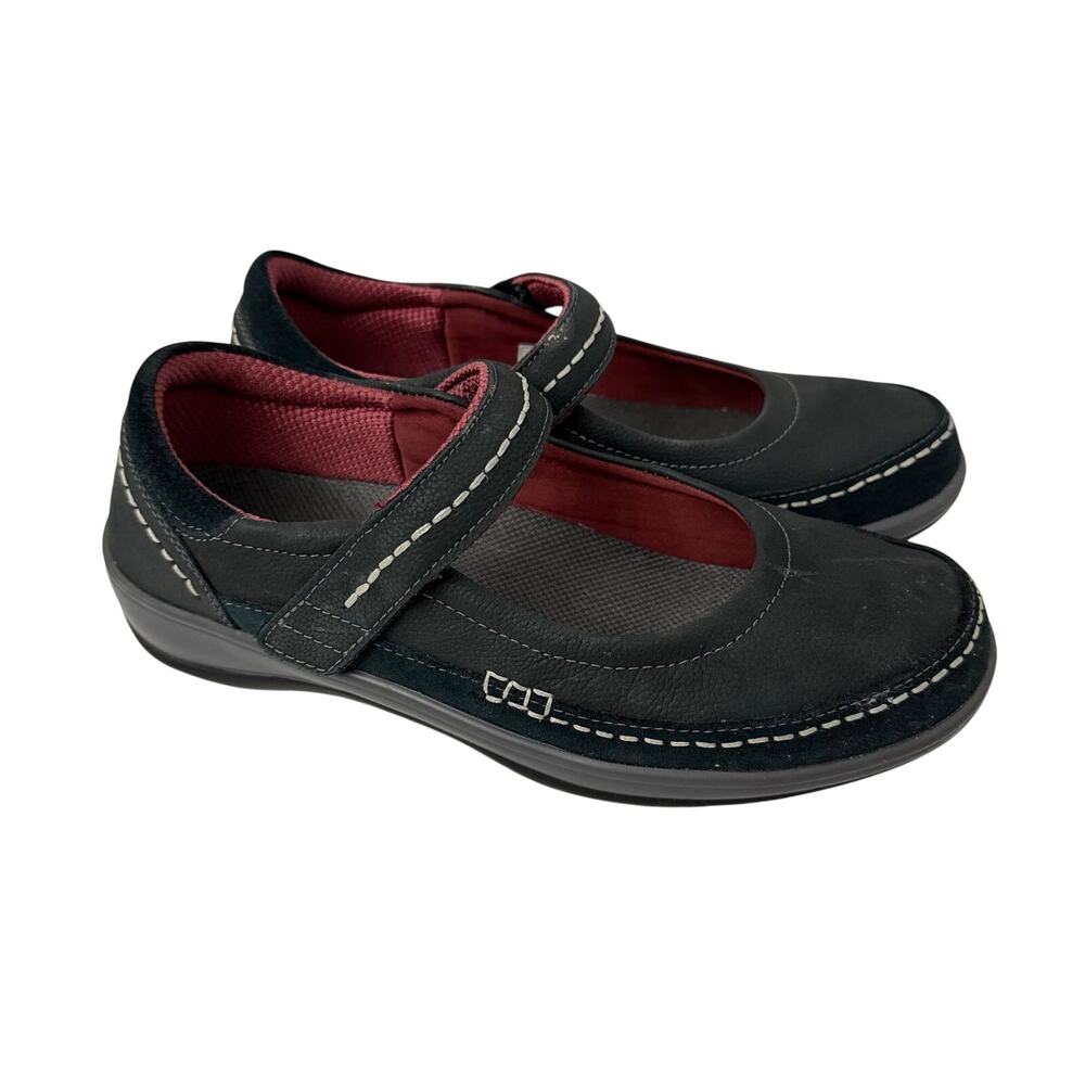 Orthofeet Athens Mary Jane Shoes Womens Size 8 D Wide Black Leather